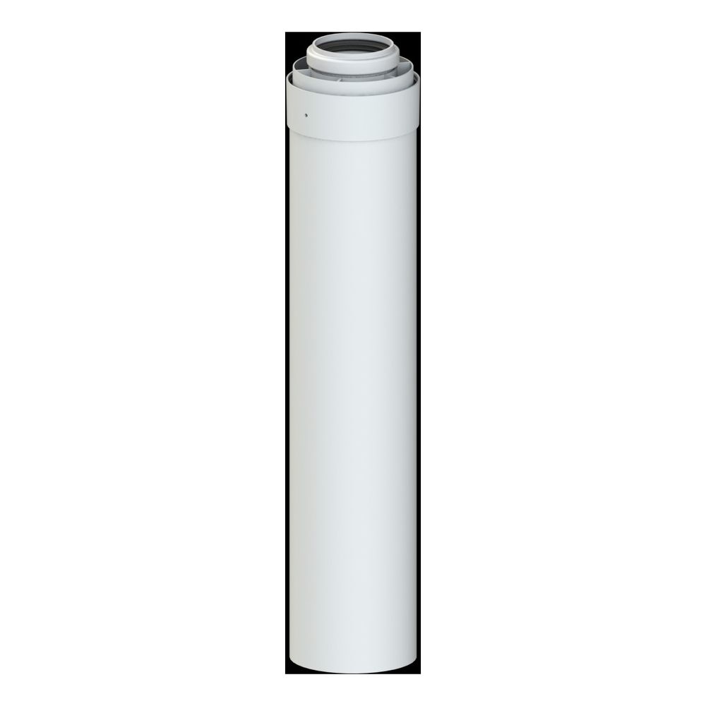 Brötje Verlängerungsrohr konzentrisch K60 KR1000, 1000mm, AL/PPS, Weiß... BROETJE-7308325 4017042107310 (Abb. 1)