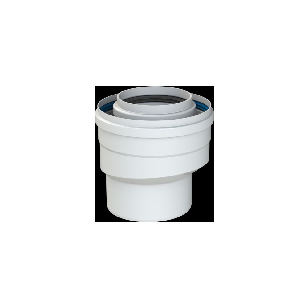 Brötje Adapter Erweiterung konzentrisch ADT DN 60/100 auf DN 80/125, AL/PPs, Weiß... BROETJE-7308354 4017042107433 (Abb. 1)