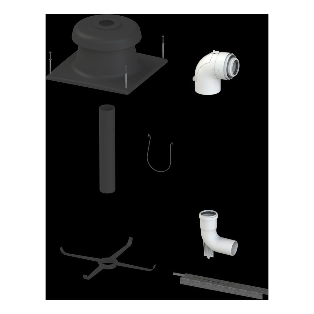 Brötje Zubehörpaket Abgas KAS 60/1, Grundbausatz DN 60/100, Verlängerungsrohren, Schor... BROETJE-7640539 4017042151887 (Abb. 1)