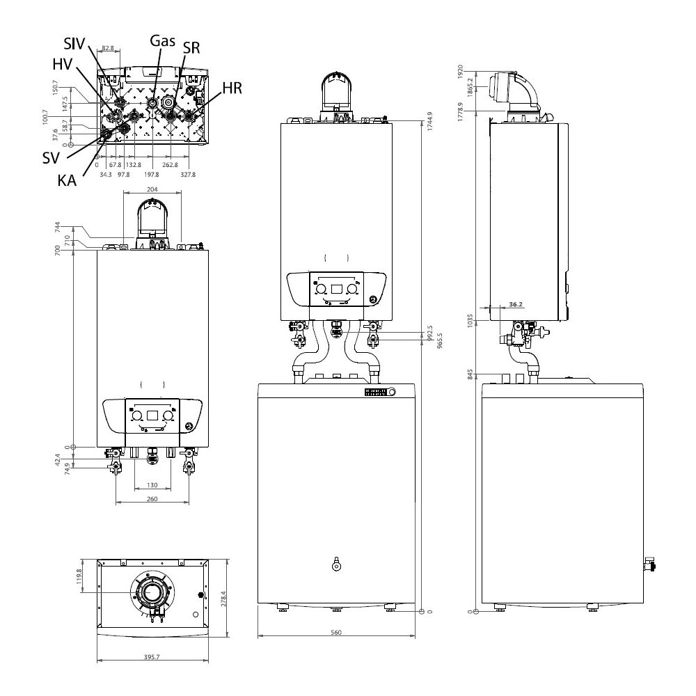 Brötje Gas-Brennwerttherme WLS 24, 4,9–24,7kW, Trinkwarmwasser 4,9–24,7kW für den Eins... BROETJE-7669737 4017042174336 (Abb. 3)