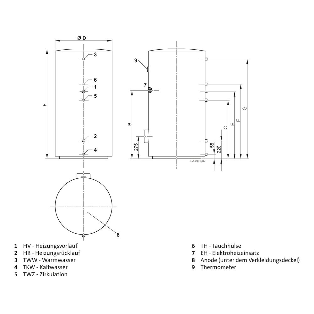 Brötje Wärmepumpenspeicher EAS-W 380 B, 380l, mit Glattrohr-Wärmetauscher für Trinkwas... BROETJE-7681400 4017042180979 (Abb. 4)