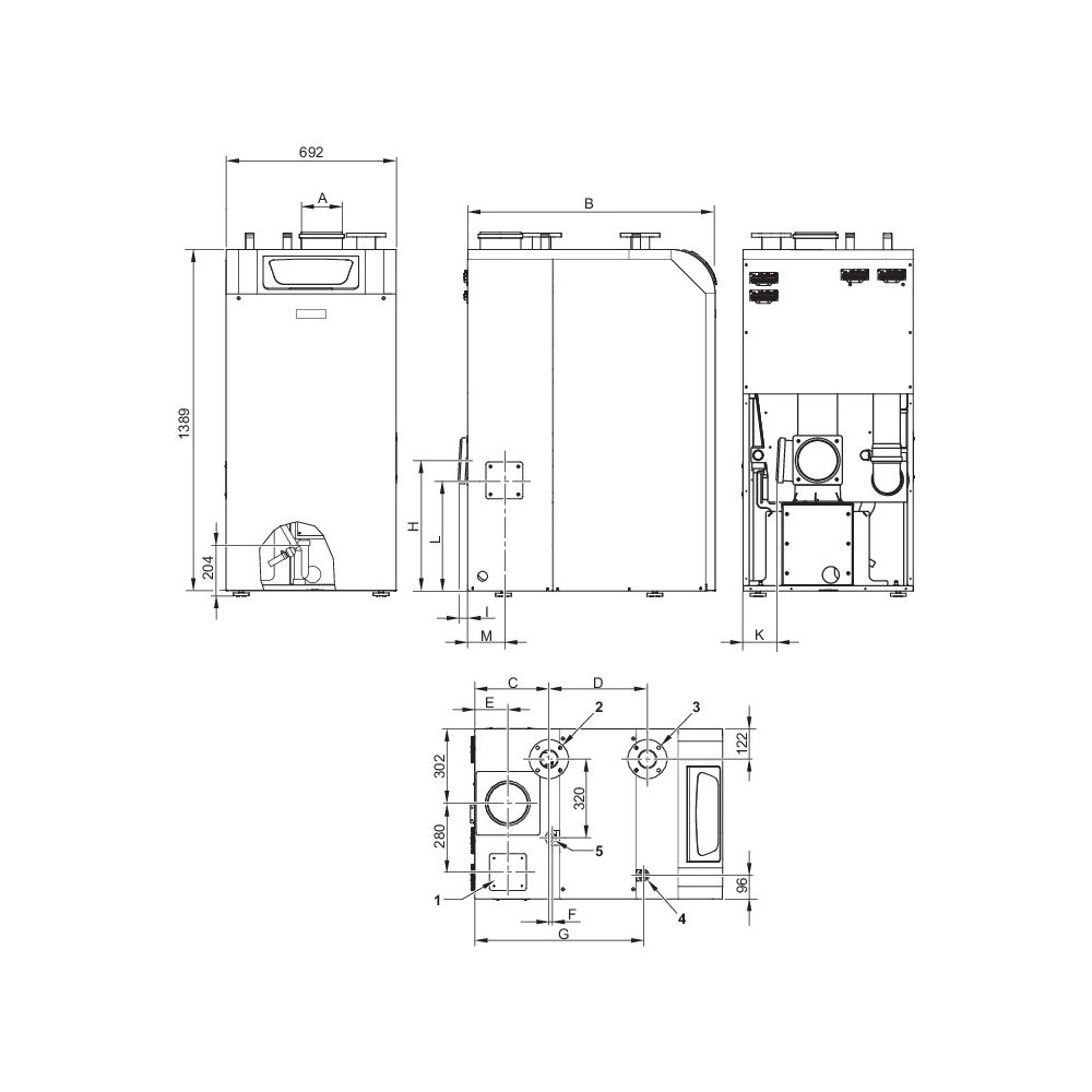 Brötje Gas-Brennwertkessel SGB 125I E-Gas, 19,2–121,6kW, Weiß... BROETJE-7697638 4017042186964 (Abb. 3)