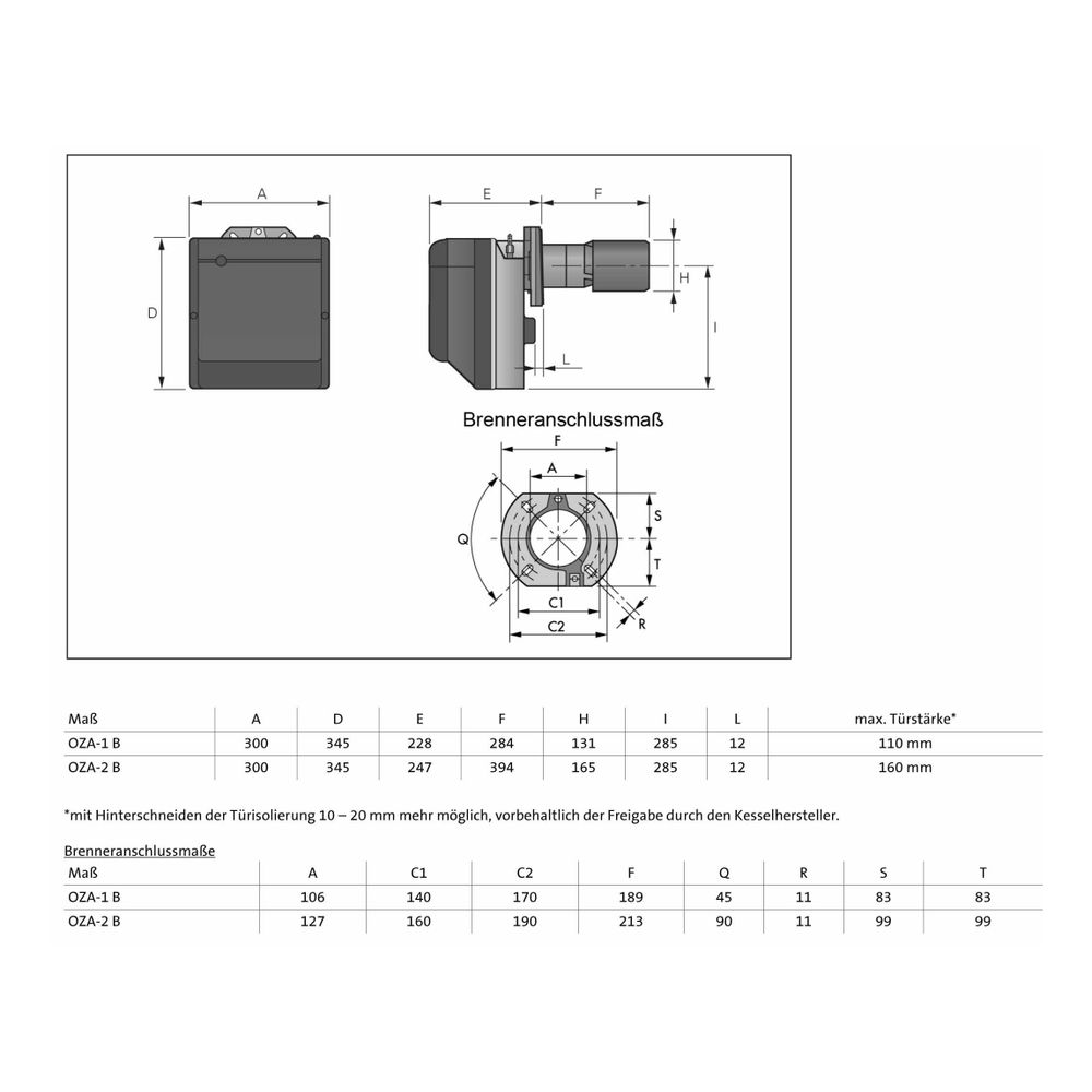 Brötje TurboTherm OZA-2 Öl-Gas-Gebläsebrenner, Serie B... BROETJE-822718 4017042822718 (Abb. 2)