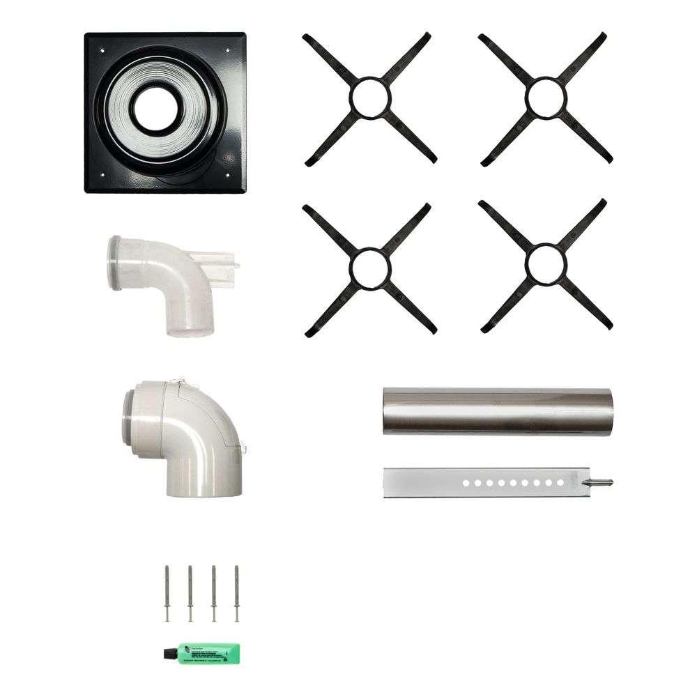 Brötje Abgasleitungs-Set Kessel-Schacht KAS 80/MC, DN 80/125, PPs/Edelstahl... BROETJE-832762 4017042832762 (Abb. 1)