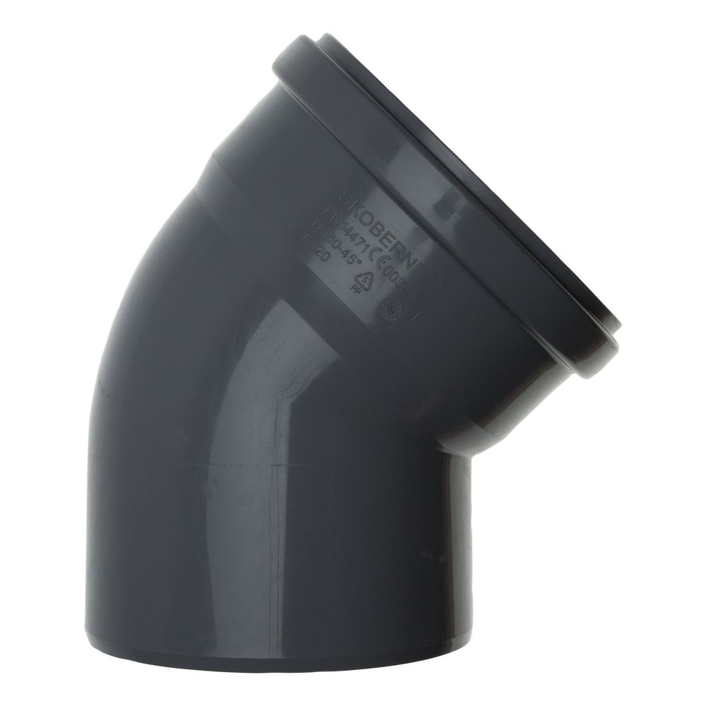 Brötje Abgasbogen 45 Grad PPS B 160/45 für SAS DN 160 aus Kunststoff... BROETJE-969932 4017042969932 (Abb. 1)