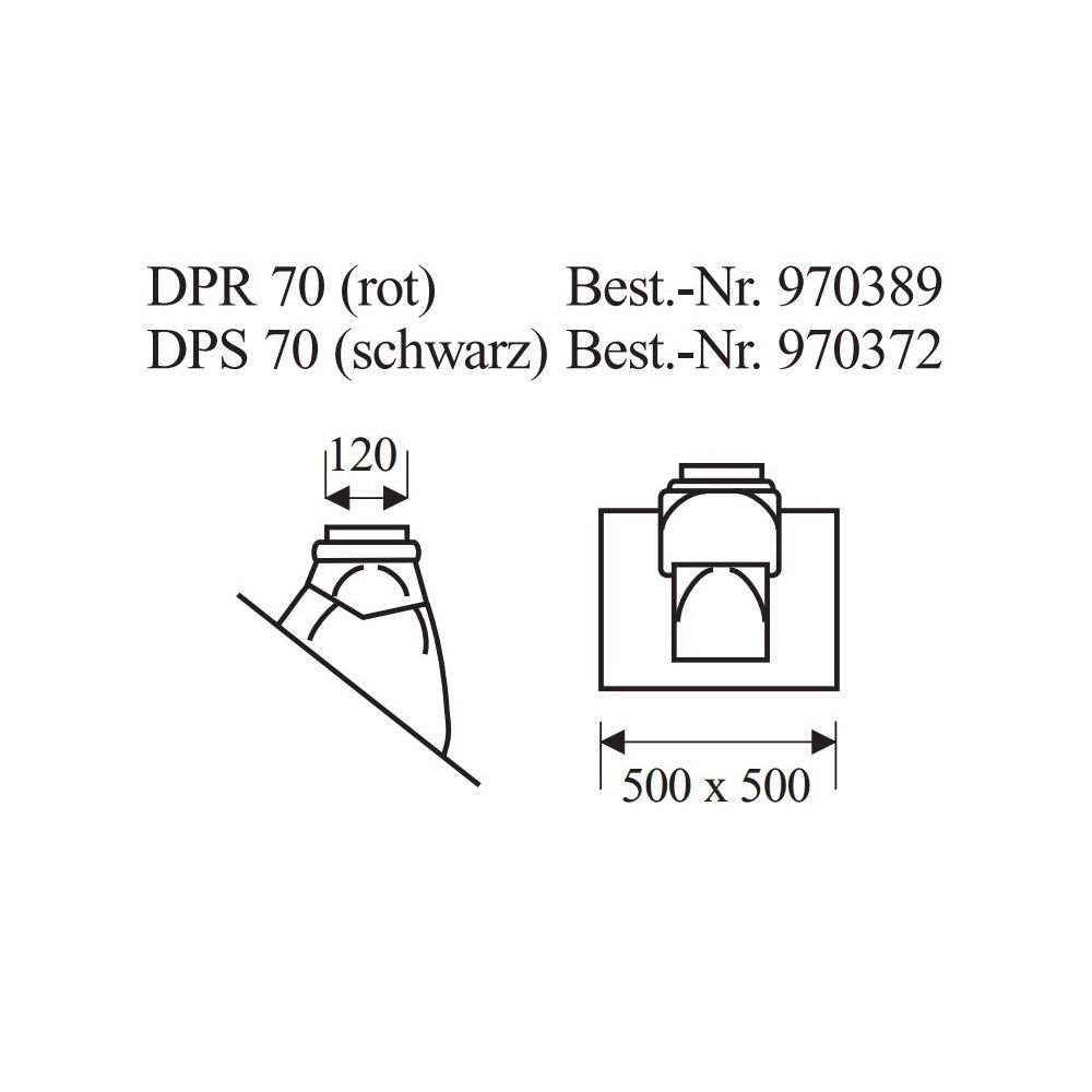 Brötje Dachpfanne Universal DPR 70, DN 110, Rot... BROETJE-970389 4017042970389 (Abb. 2)