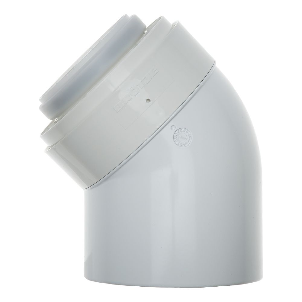 Brötje Bogen 45 Grad konzentrisch für DN 80/125, PPs/AL... BROETJE-994958 4017042994958 (Abb. 1)