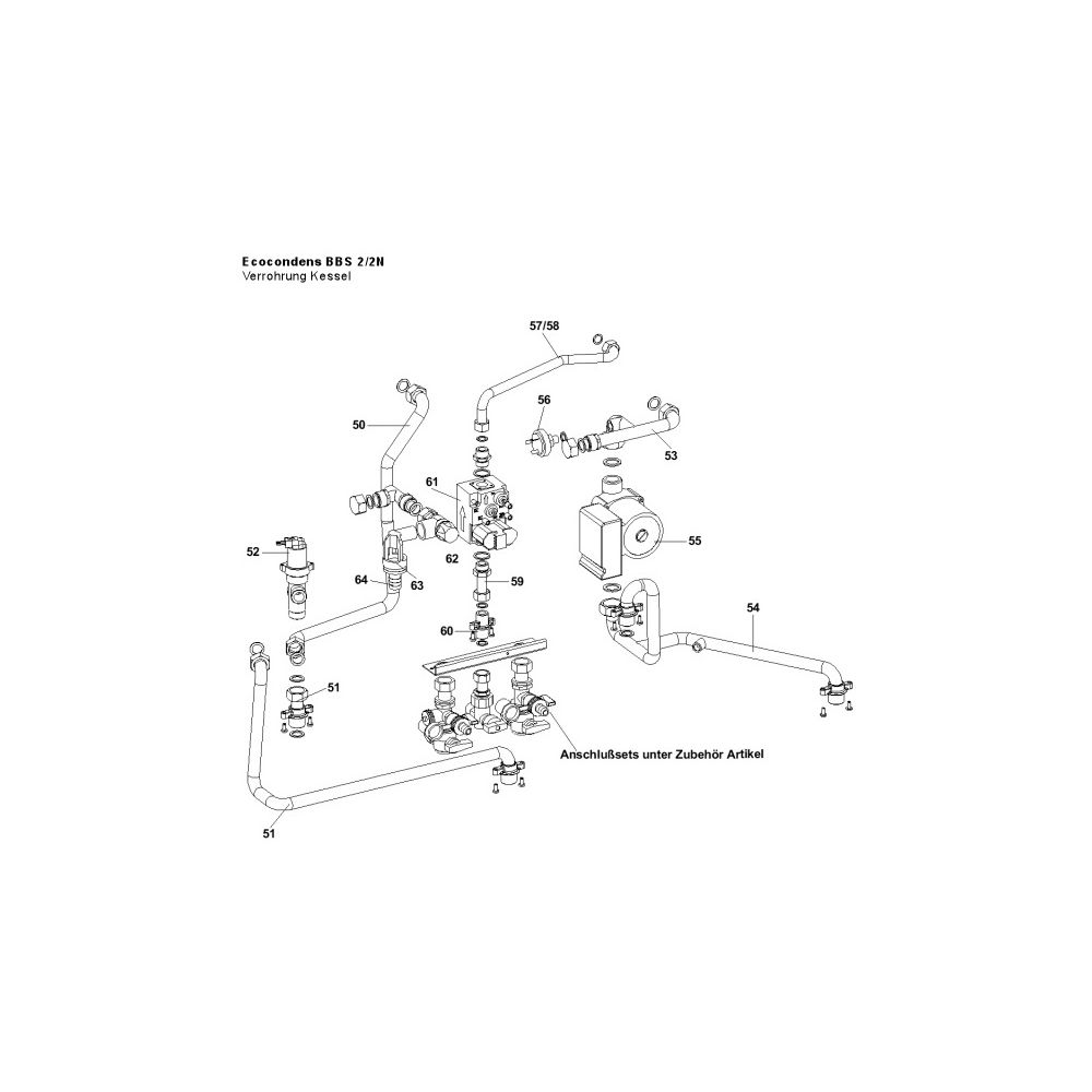 Brötje 3-Wege-Ventil Ersatz-Set für BBS 2/BBS 2N, 230V... BROETJE-638272 4017042638272 (Abb. 2)