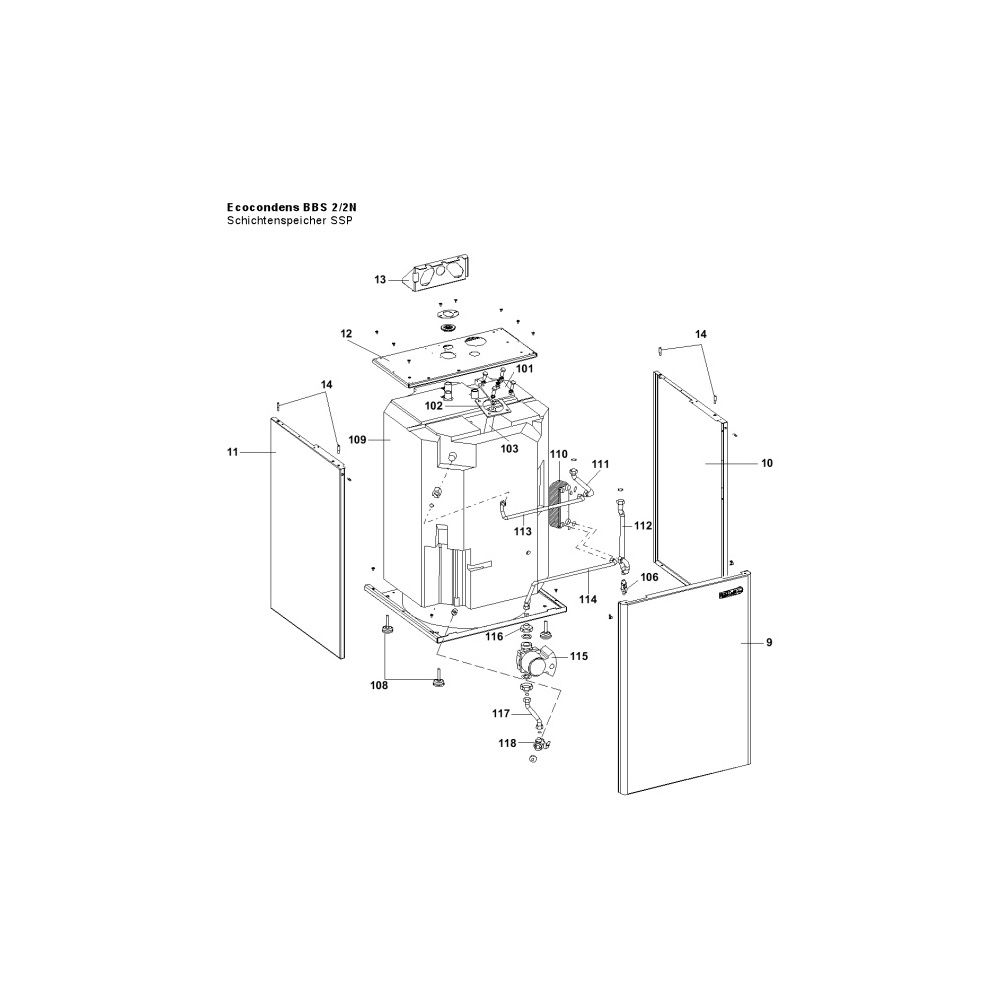 Brötje Rohr Pumpe-Speicher für SSP Ersatz... BROETJE-830119 4017042830119 (Abb. 2)