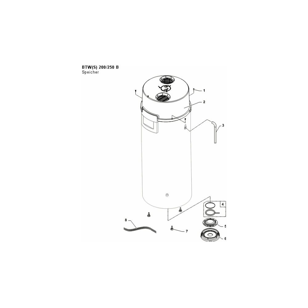 Brötje Trinkwarmwasser-Wärmepumpe BTW 200 B, COP 3,09 bei A7/W54, 196l, R290, 230V... BROETJE-7785401 4017042234337 (Abb. 4)