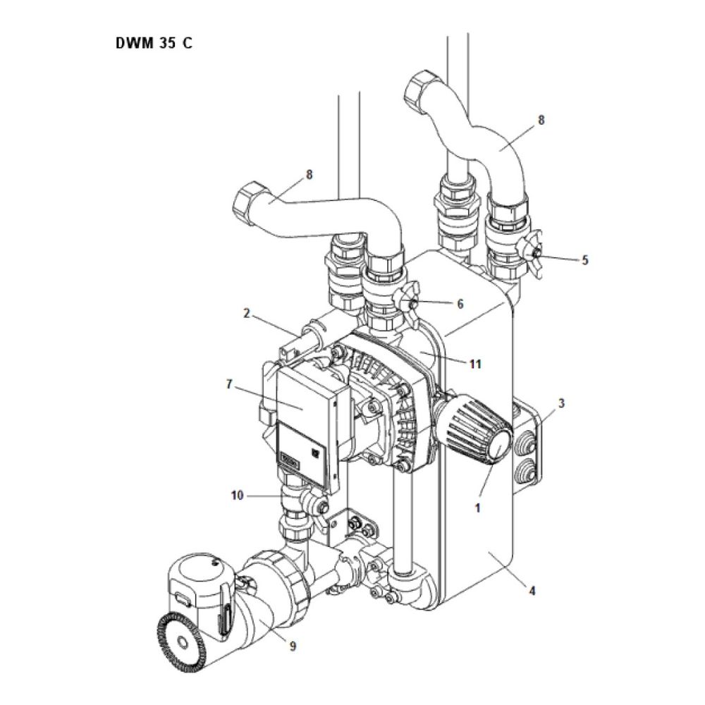 Brötje Anschlussleitung für Pumpe Yonos Para DWM 35C... BROETJE-7658412 4017042169349 (Abb. 2)