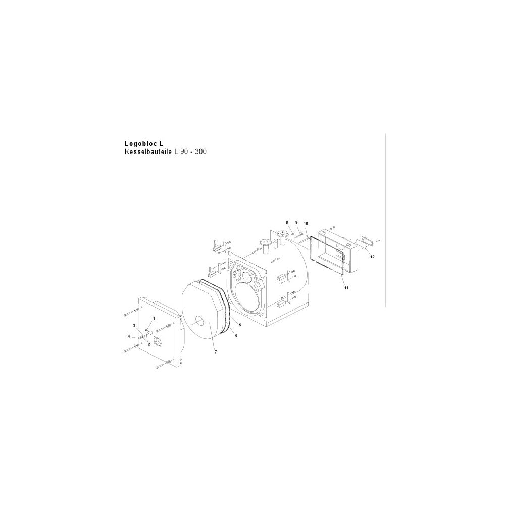 Brötje Isolierung Kesseltür für L 400–600, 982054... BROETJE-982054 4017042982054 (Abb. 2)