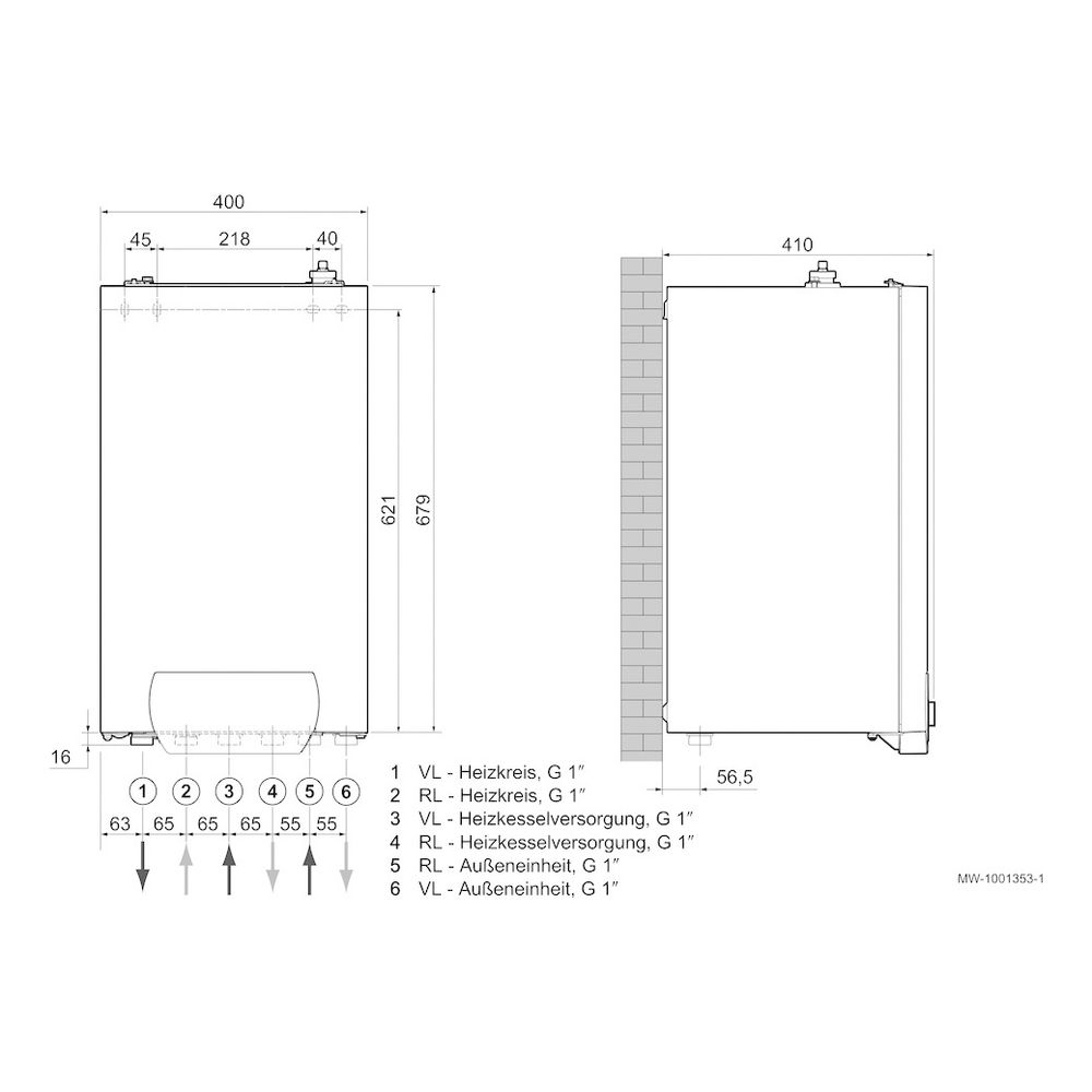 Brötje BLW Mono 8 Luft-Wasser Wärmepumpe Außeneinheit, 9,0kW bei A7/W35, R410A, 230V, ... BROETJE-7764585 4017042227063 (Abb. 3)