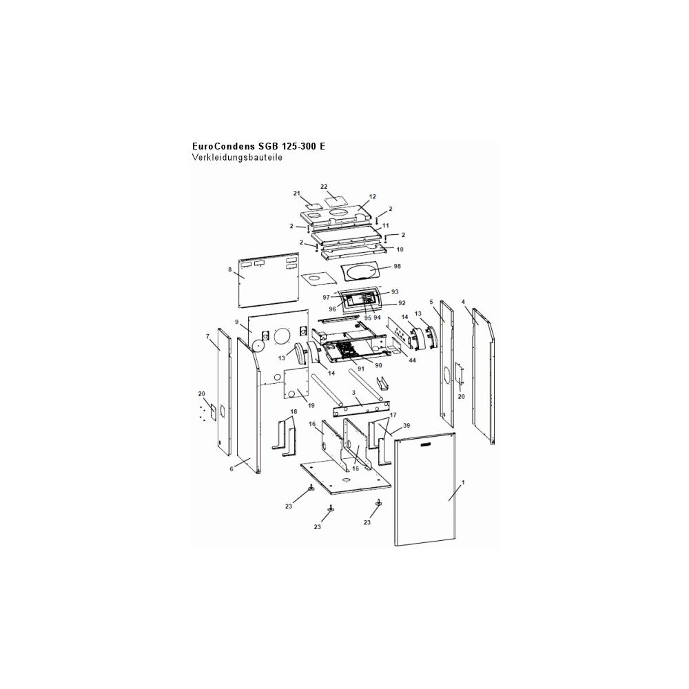 Brötje Verkleidungsdeckel vorn für SGB 125 E... BROETJE-694957 4017042694957 (Abb. 2)