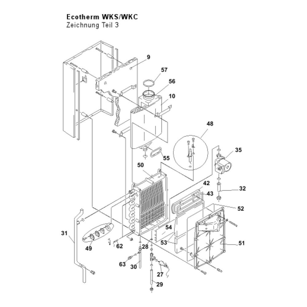 Brötje Dichtung für Wärmetauscher WKS/WKC... BROETJE-955287 4017042955287 (Abb. 2)