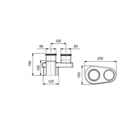 Brötje Adapter für getrennte Verbrennungsluftzufuhr... BROETJE-610384 4017042610384 (Abb. 1)