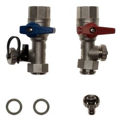 Brötje Absperrset ADH 2 für WOB, 1" Vorlauf/Rücklauf, Durchgangsform... BROETJE-684910 4017042684910 (Abb. 1)