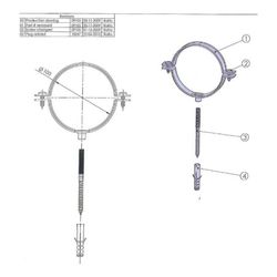 Brötje Rohrschelle RS 100 Metall, M8x100, Weiß... BROETJE-7308350 4017042107396 (Abb. 1)