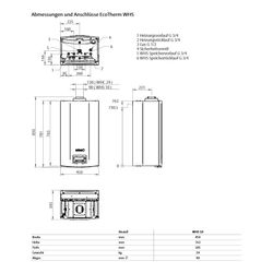 Brötje Gas-Heizwerttherme WHS 10 E-Gas, 4,5-10,0kW mit Umschaltventil für Trinkwassers... BROETJE-7628239 4017042137836 (Abb. 1)