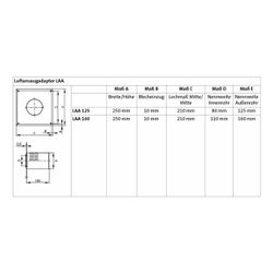 Brötje Luftansaugadapter LAA, für TAS/BAS/KAS, DN 125/80 und 125/75... BROETJE-941525 4017042941525 (Abb. 1)