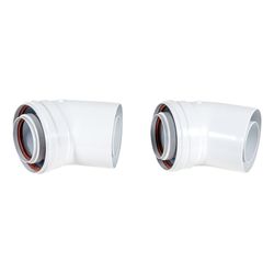 Brötje Bogen 45 Grad für DN 70/110, 2 Stück... BROETJE-970303 4017042970303 (Abb. 1)