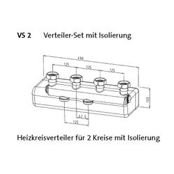 Brötje Verteilerset VS 2, für 2 Heizkreise mit Isolierung... BROETJE-978224 4017042978224 (Abb. 1)