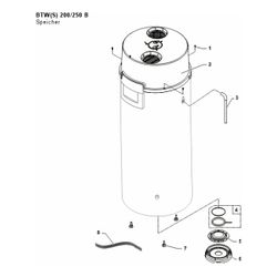 Brötje Trinkwarmwasser-Wärmepumpe BTW 200 B, COP 3,09 bei A7/W54, 196l, R290, 230V... BROETJE-7785401 4017042234337 (Abb. 1)