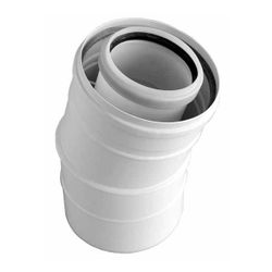 Brötje Bogen 15 Grad konzentrisch für DN 80/125, PPs/AL... BROETJE-994972 4017042994972 (Abb. 1)