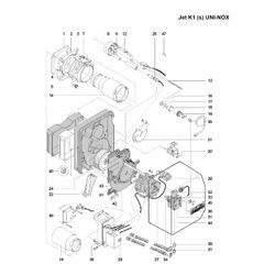 Brötje Ölbrenner K1,1 s UNI-NOX, Kesselleistung 14-17kW... BROETJE-619844 4017042619844 (Abb. 1)