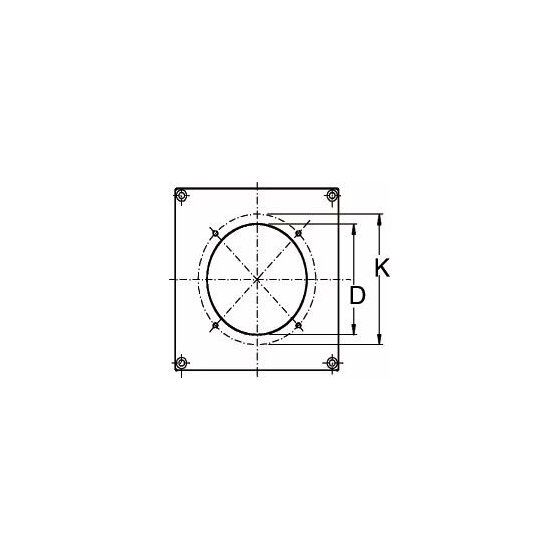 Buderus Brennerplatte GE515, 320x320mm Brennerloch 210, Lochkreis 235, M10