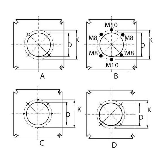 Buderus Brennerplatte SB625, 298x298mm Brennerloch 210, Lochkreis 235, M10