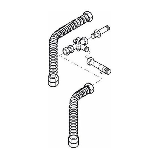 Buderus Anschluss-Set S-flex sanitärs, flexible Edelstahl-Wellschläuche für Logalux HC70/HC110 und S120