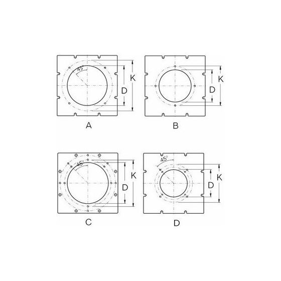 Buderus Brennerplatte SB745, 430x430mm Brennerloch 185, Lochkreis 210, M10