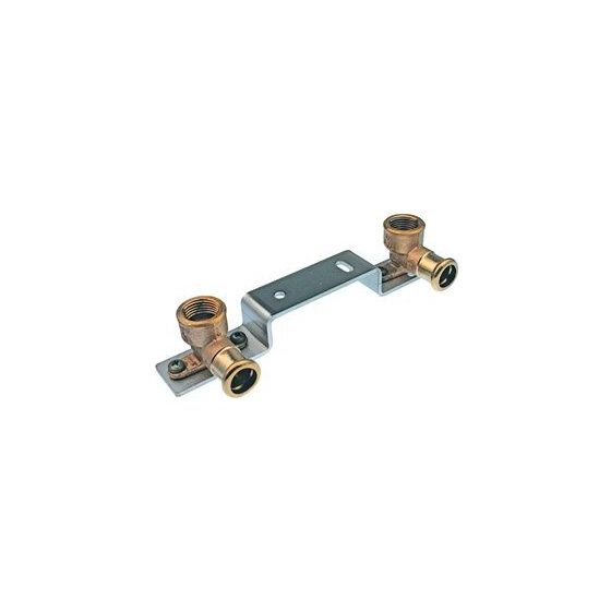 Buderus Logafix Rotguss Deckenwinkel doppelt Innen/Innengewinde 12mm x Rp 3/8