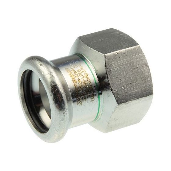 Buderus Logafix Edelstahl Übergangsstück Innen/Innengewinde 15mm x Rp 1/2