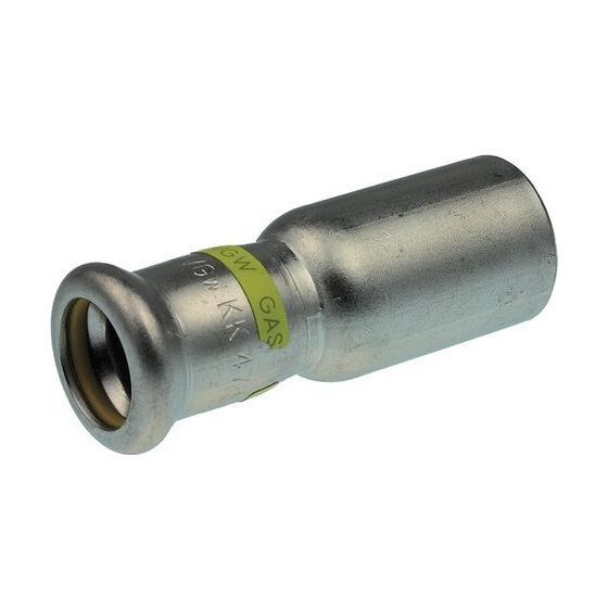 Buderus Logafix Edelstahl Gas Reduzierstück Außen/Innen 88,9x54mm mit M-Presskontur