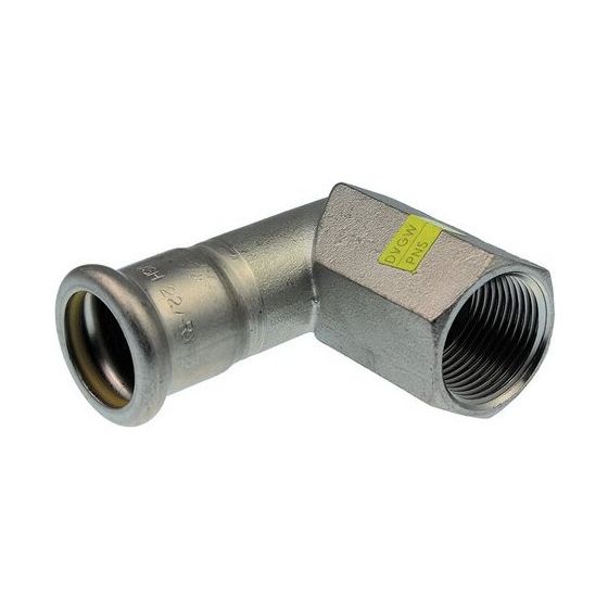 Buderus Logafix Edelstahl Gas Übergangswinkel 90 Grad Innen/Innengewinde 22mm x Rp 3/4