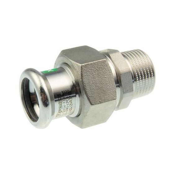 Buderus Logafix Edelstahl Doppelnippelverschraubung Innen/Außengewinde 22mm x R 1