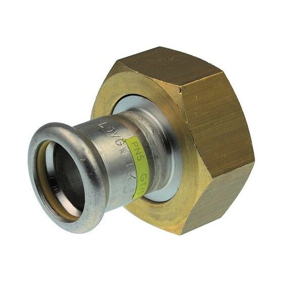 Buderus Logafix Edelstahl Gas Anschlussverschraubung Innen/Innengewinde 22mm x G1 1/8