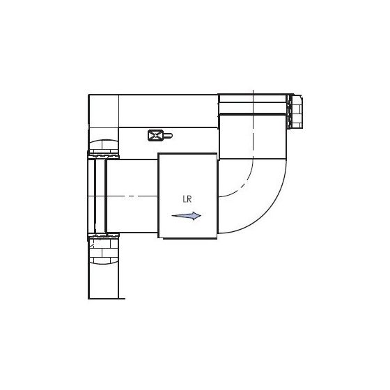 Buderus Logaplus Paket LKP700-4 unten Paket Luftkanäle für WLW196iIR 6-8