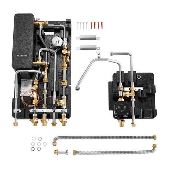 Buderus Logamax Wohnungsstation WS160-35 E kompakt, Modul für gemischten Heizkreis, FB-Verbinder, MAPL, Unterputz-Schrank