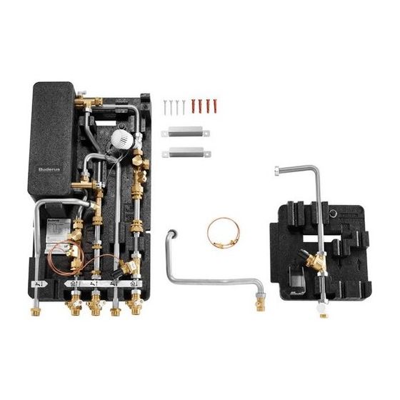 Buderus Logamax Wohnungsstation WS160-35 E kompakt, Modul ungemischter Heizkreis mit DPCV, MAPL