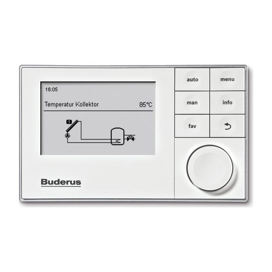 Buderus Logamatic Solarregler SC300 Bedieneinheit für SM200, SM100, FS/2, FS/3