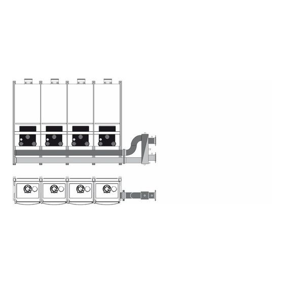 Buderus TL4 Kaskadenunit mit Isolierung ohne Weiche, DN 80, PN 6, Gas R 2, PN 16