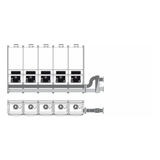 Buderus TL5 Kaskadenunit mit Isolierung und Weiche, DN 100, PN 6, Gas R 2 1/2, PN 16