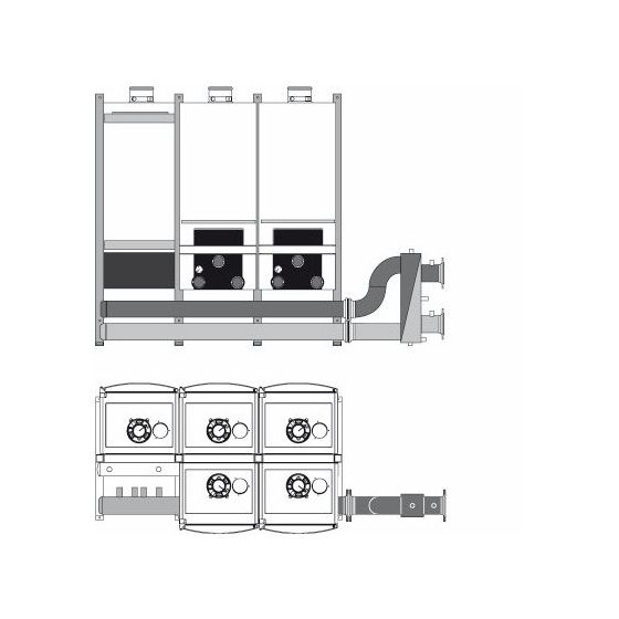 Buderus TR5 Kaskadenunit mit Isolierung ohne Weiche, DN 100, PN 6, Gas R 3, PN 16