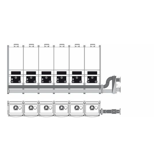 Buderus TL6 Kaskadenunit mit Isolierung und Weiche, DN 100, PN 6, Gas R 3, PN 16