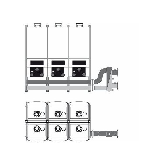 Buderus TR6 Kaskadenunit mit Isolierung ohne Weiche, DN 100, PN 6, Gas R 3, PN 16