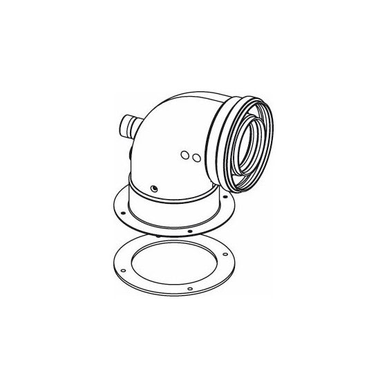 Buderus Kesseladapter 90 Grad Bogen 60/100 D