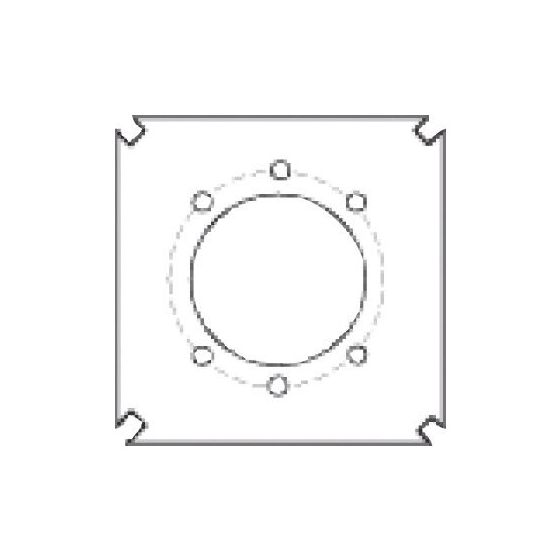 Buderus Brennerplatte GE315, 270x270mm Brennerloch 140, Lochkreis 170, M8/M10